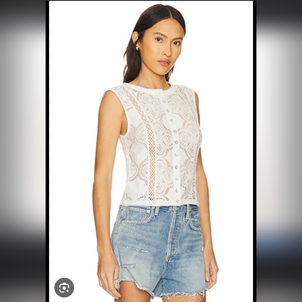Free People Jae Button Up Top SMALL